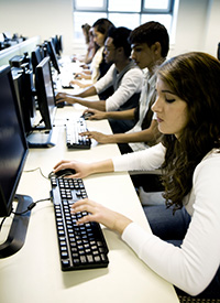 young people at computers